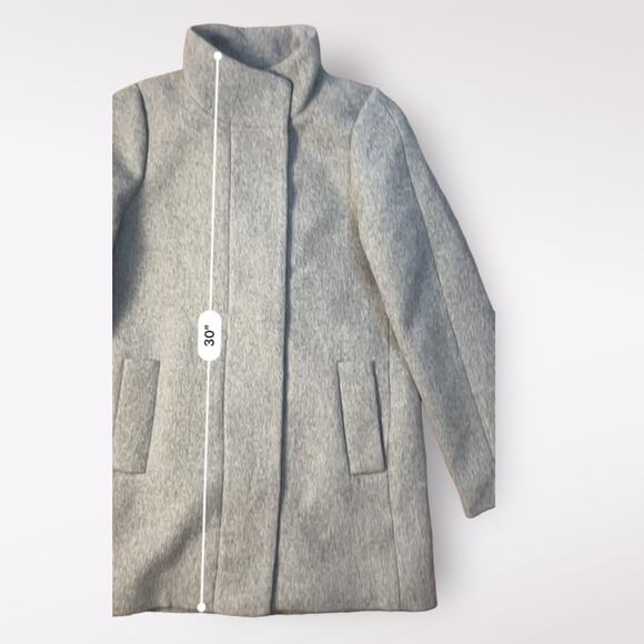 J.Crew‎ Mercantile Gray Wool City Coat NWT Size 2 - Picture 8 of 13